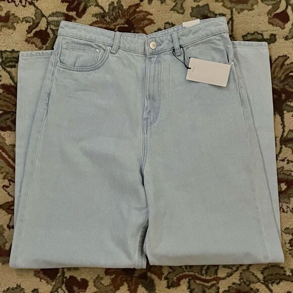 Zara Light Wash Loose Fit Wide Leg Jeans Women’s Sz 8 - Picture 1 of 12